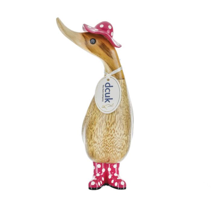 DCUK Spotty Hat and Boots Duckling - Pink